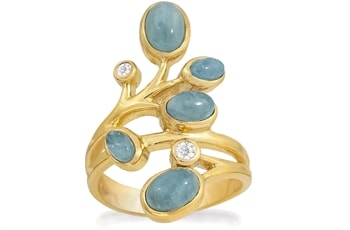 Forgyldt ring - Azure